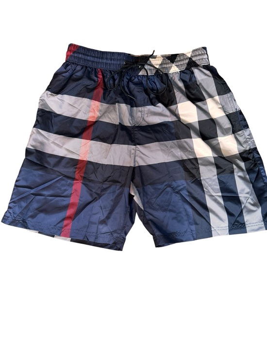 Burberry Other - Burberry Navy, White and Red Plaid Men’s Swim Trunks
